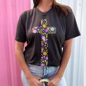 Floral Cross TShirt