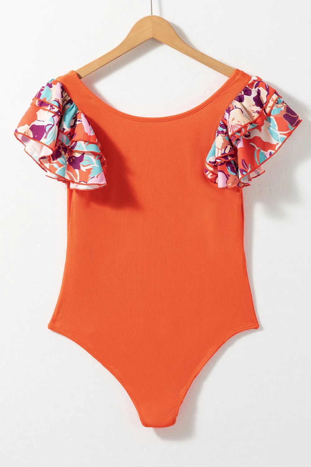 Flutter Sleeve Body Suit - Orange