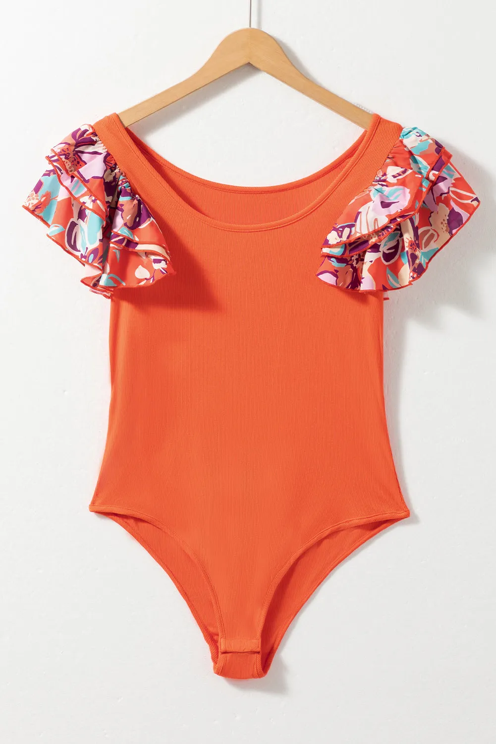 Flutter Sleeve Body Suit - Orange