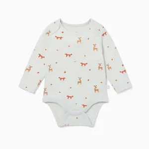 Fox Print Long Sleeve Bodysuit