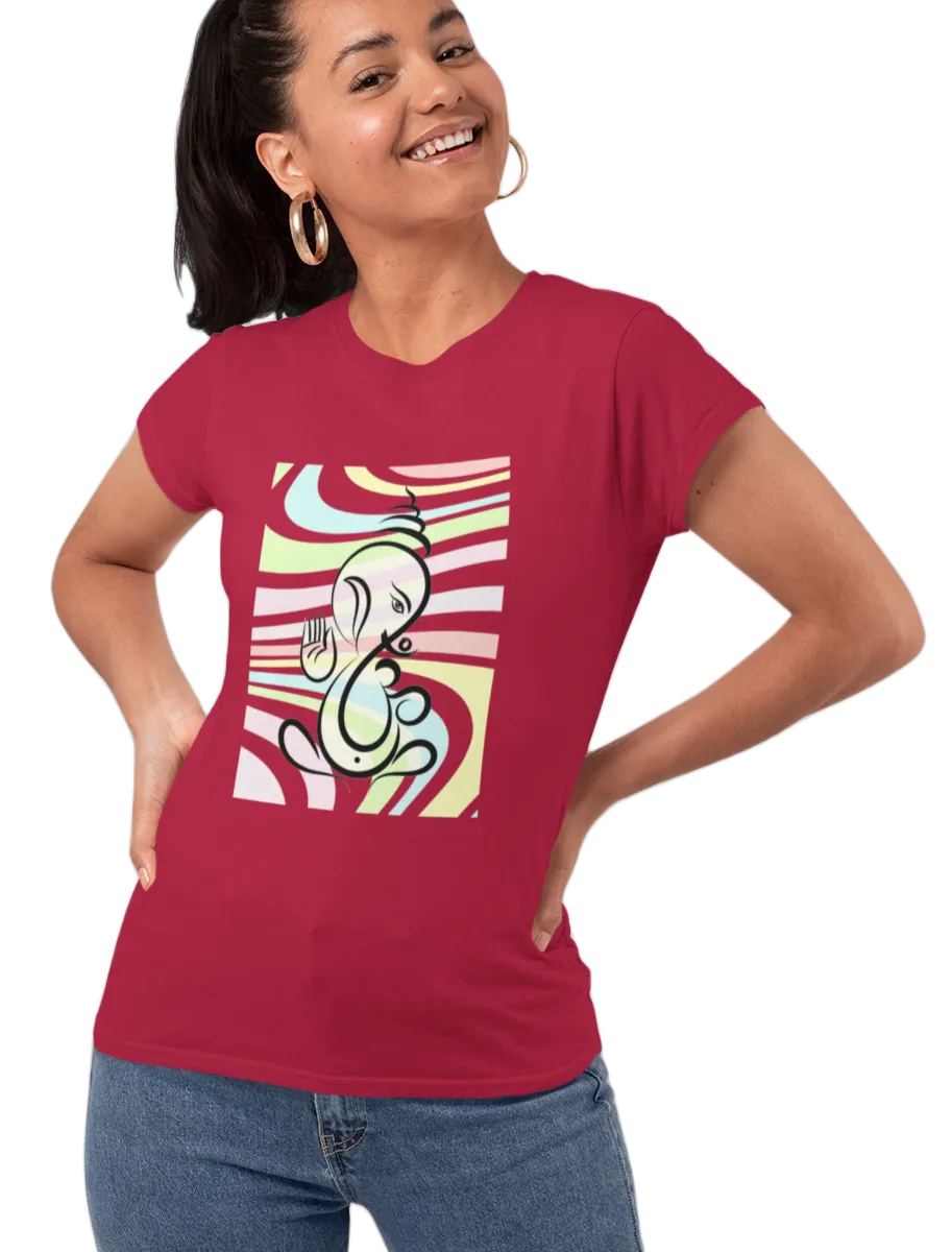 Ganesha T Shirt for Women D84