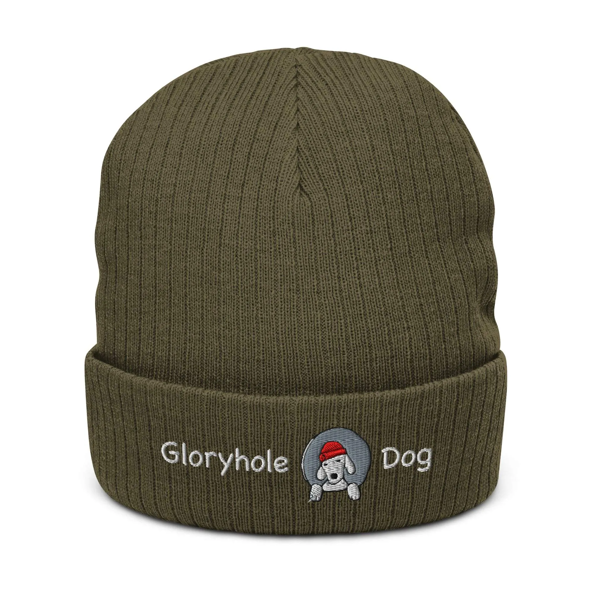 GH Dog Ribbed knit beanie