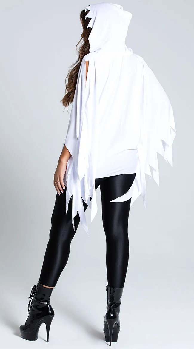 Ghost Glitter Poncho Costume