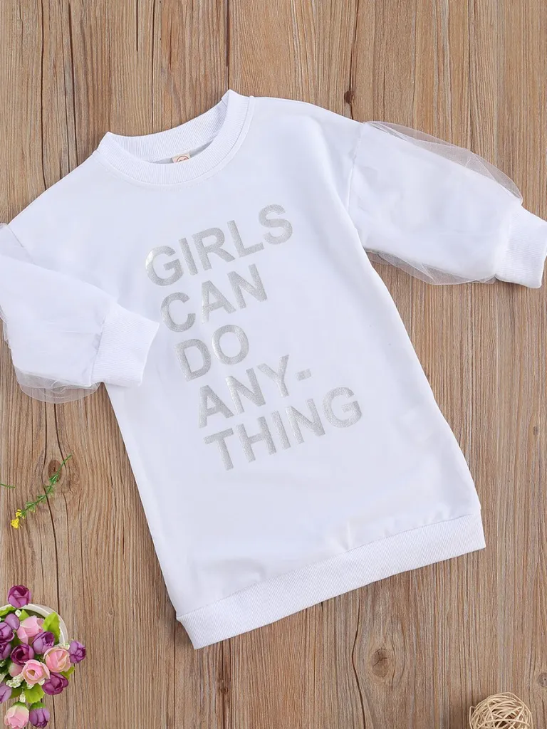 Girls Can Do Anything Sweater Dress