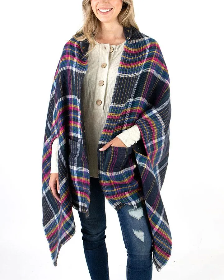 Grace & Lace Reversible Pocket Poncho