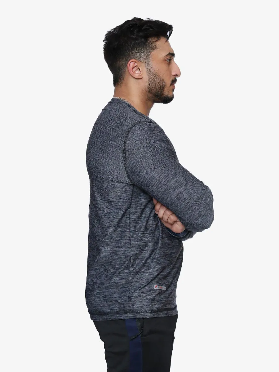 Gravity - Full Sleeves - T-Shirt - 033 - Dark Heather Grey / Black