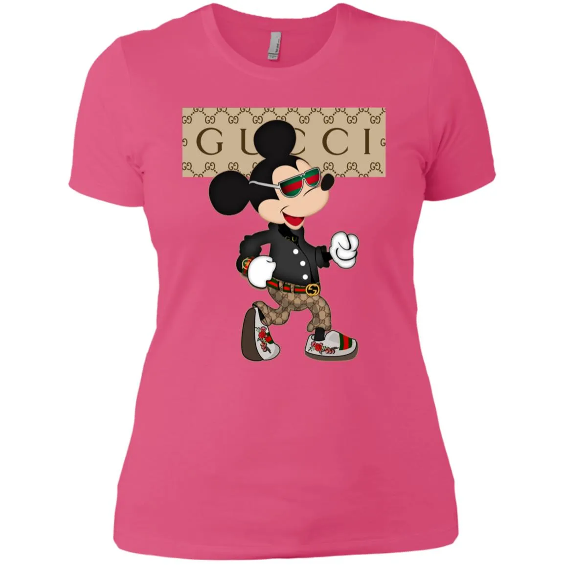 Gucci Shirt Mickey Mouse T-shirt Women Cotton T-Shirt