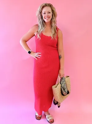 Ibiza Sweater Dress in Dragon Fruit