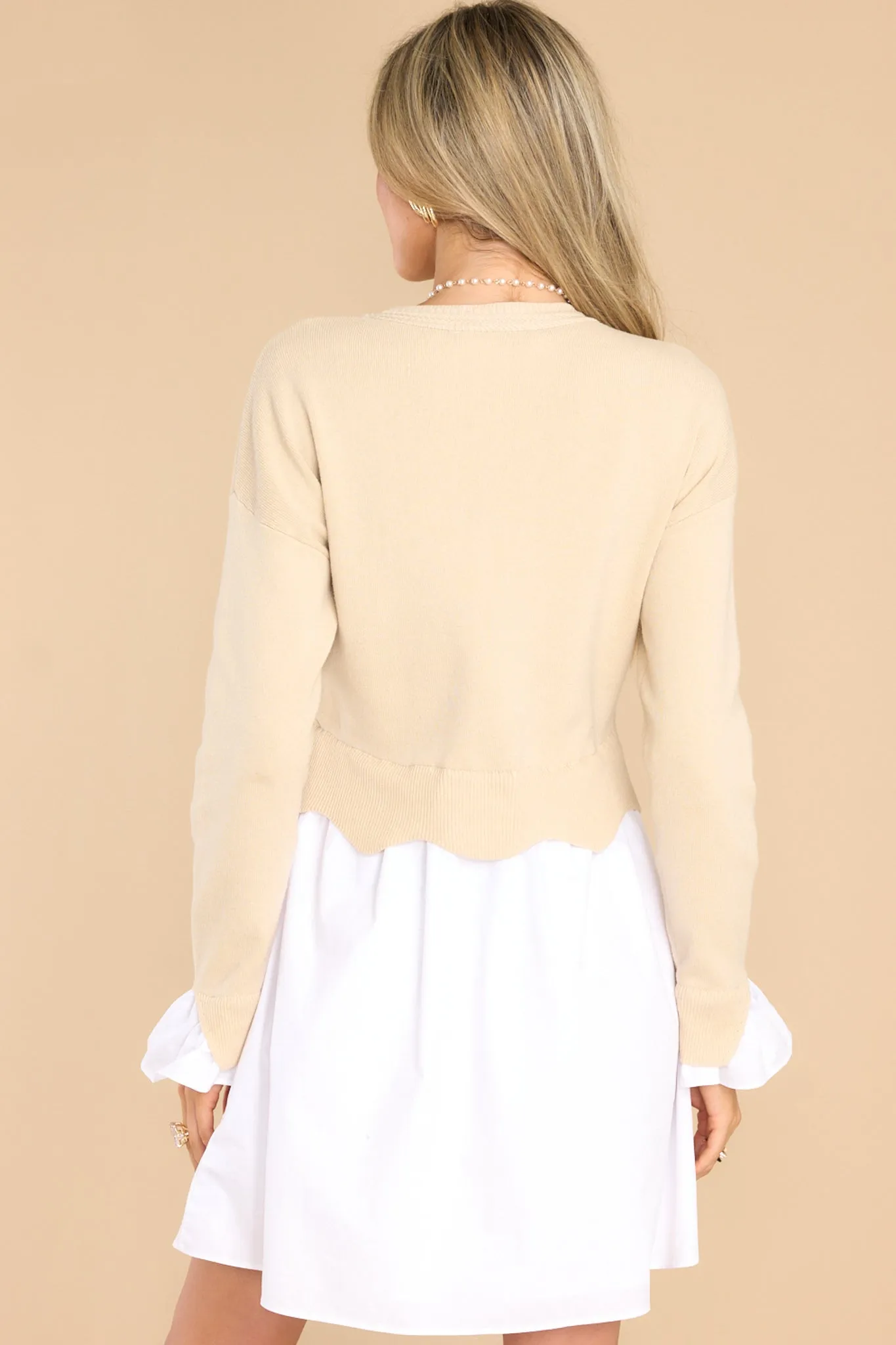 Iconic Reputation Beige Sweater Dress