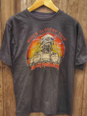 Iron Maiden 'World Slavery Tour' T-Shirt: Vintage Rock Legacy Meets Streetwear Style