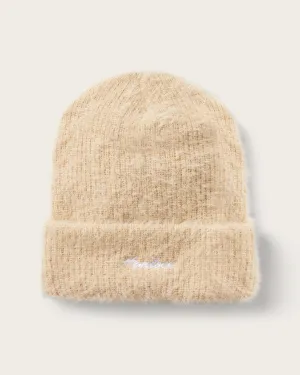 Ivy Fuzzy Beanie in Oat