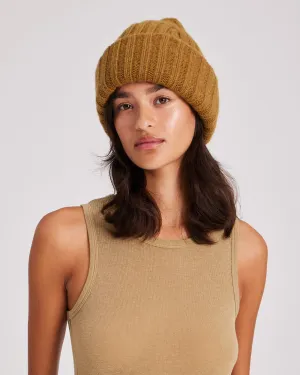 Kari Lambswool Beanie - Dried Tobacco