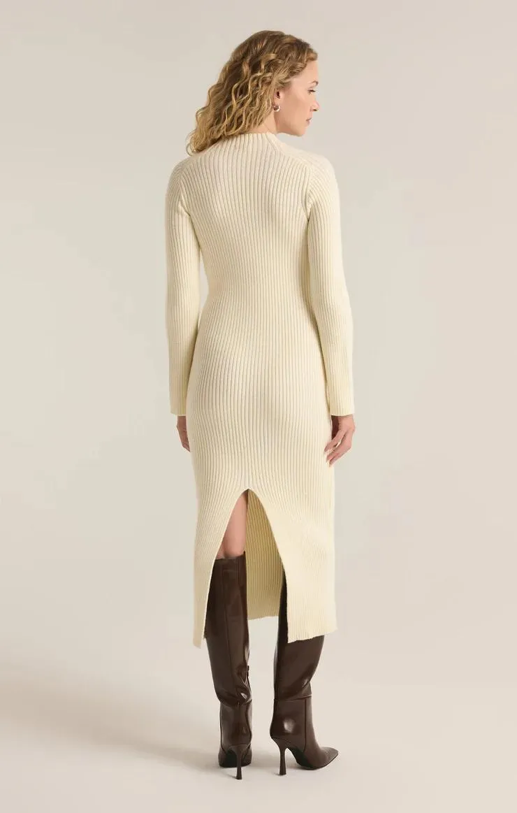 KASS MOCK NECK SWEATER MIDI DRESS