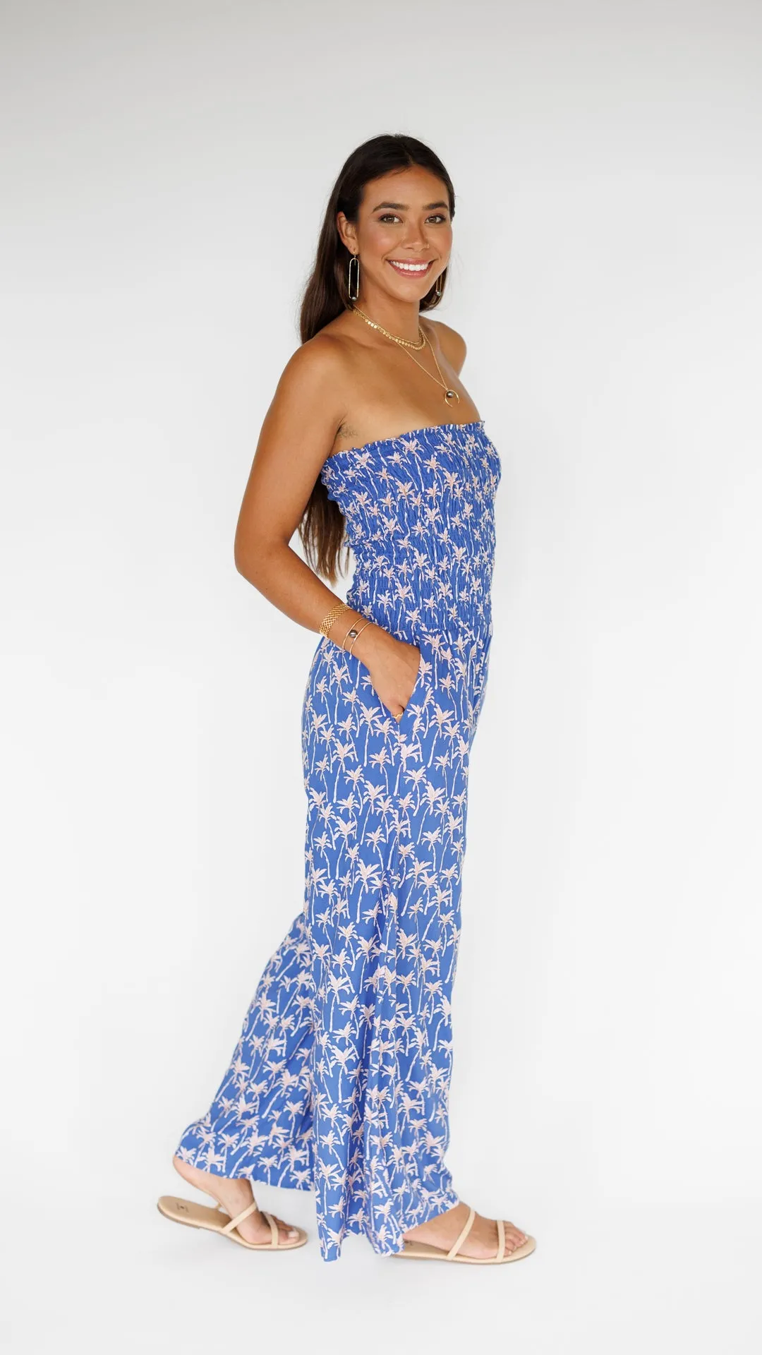 Lawai Jumpsuit / Palm Indigo