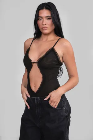 Lolita Mesh Bodysuit Black