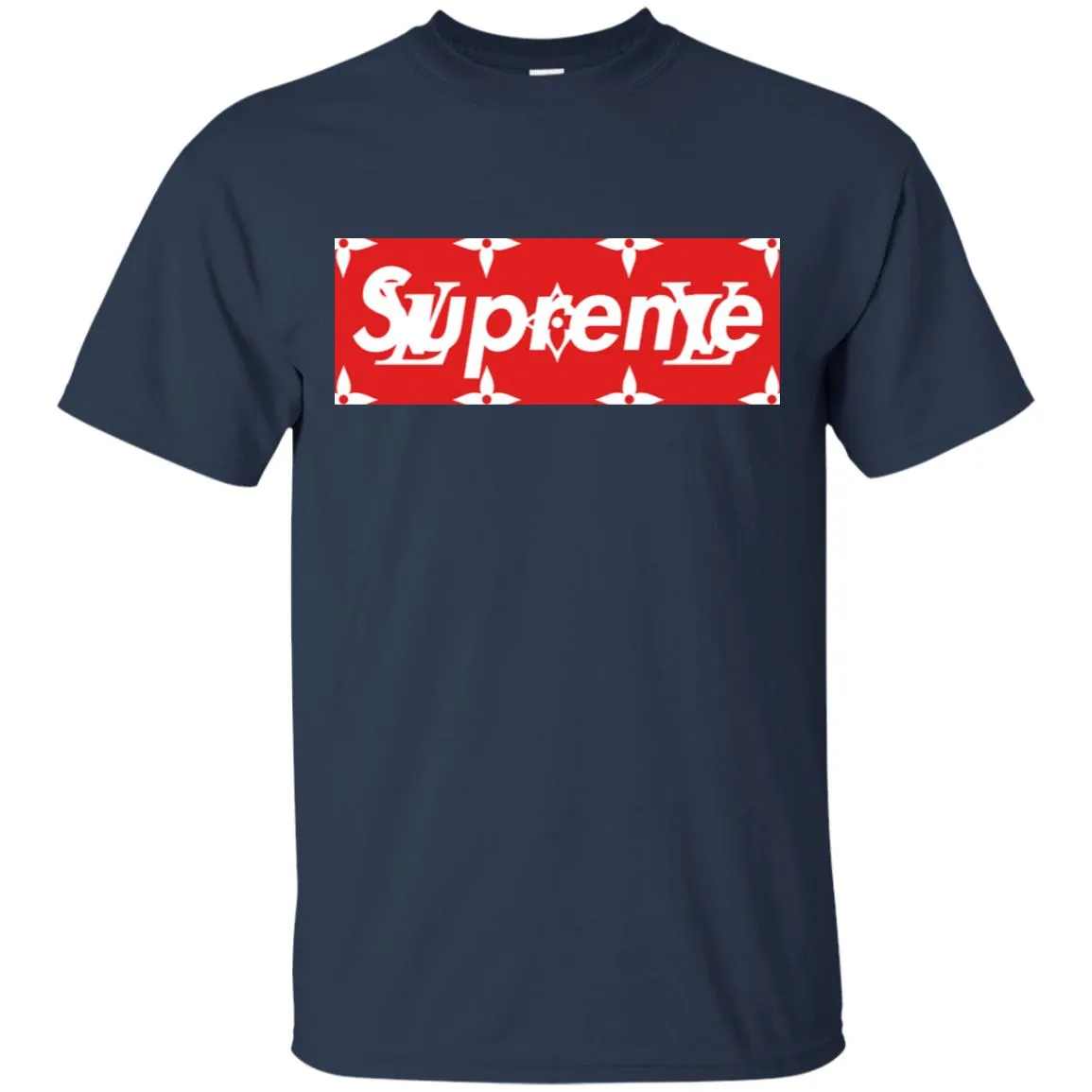 Louis Vuitton Box Supreme T-shirt Men Cotton T-Shirt