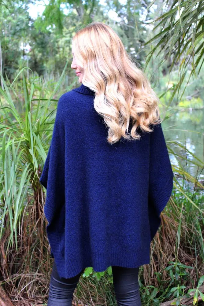 LUSH COWL NECK PONCHO