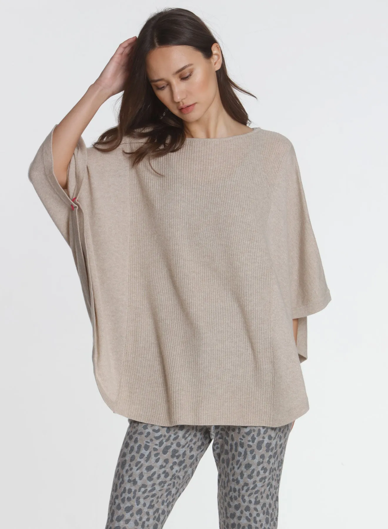 Luxe Circle Poncho - Barley