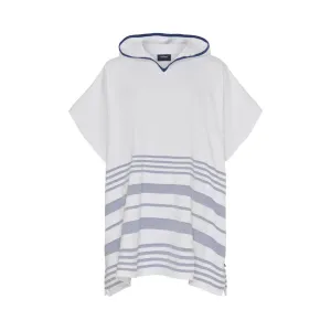 Malibu Beach Poncho - White/SR Navy