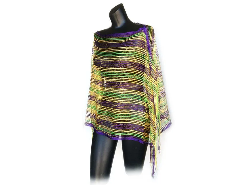 Mardi Gras Shimmering Poncho