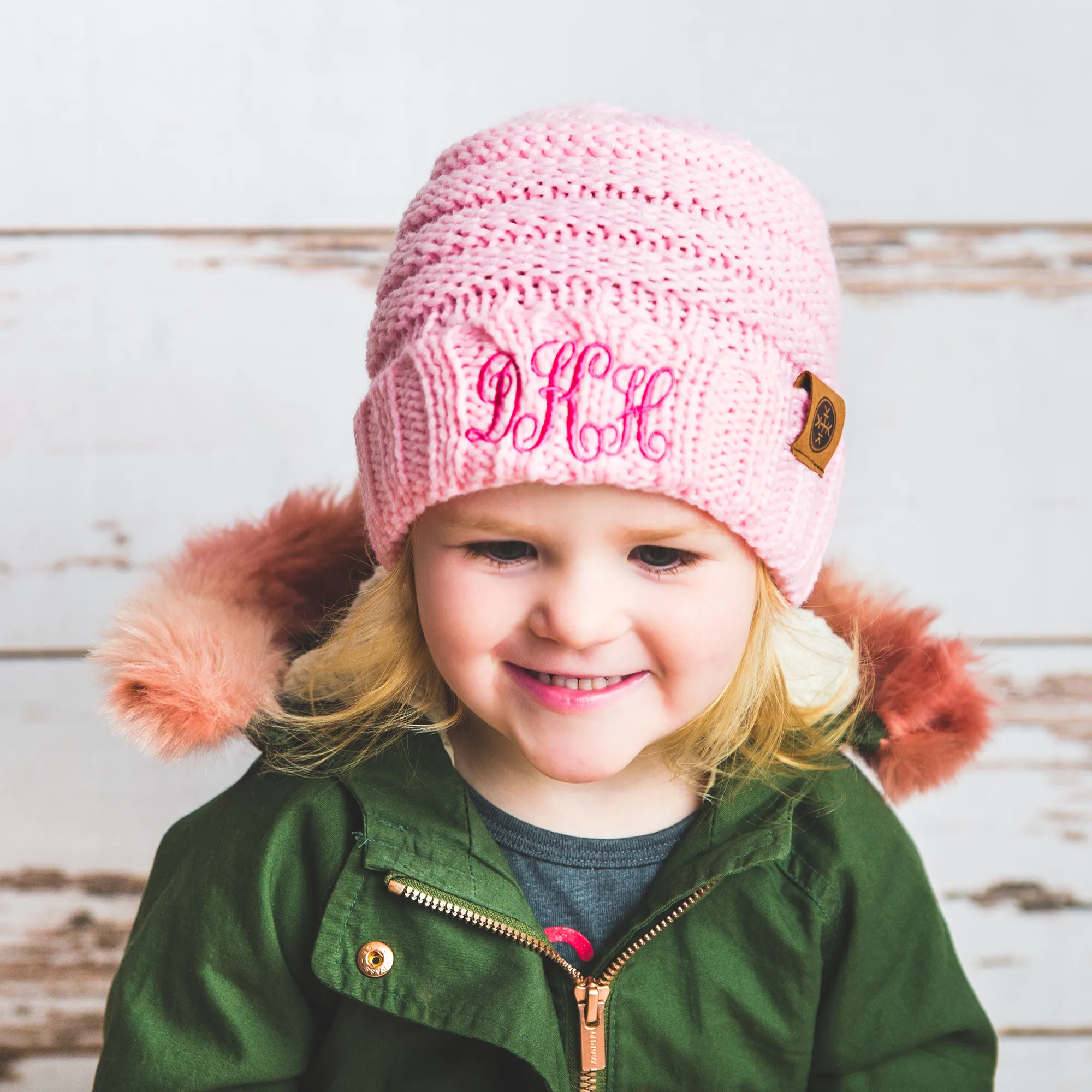 Monogram Kids Beanie Hat