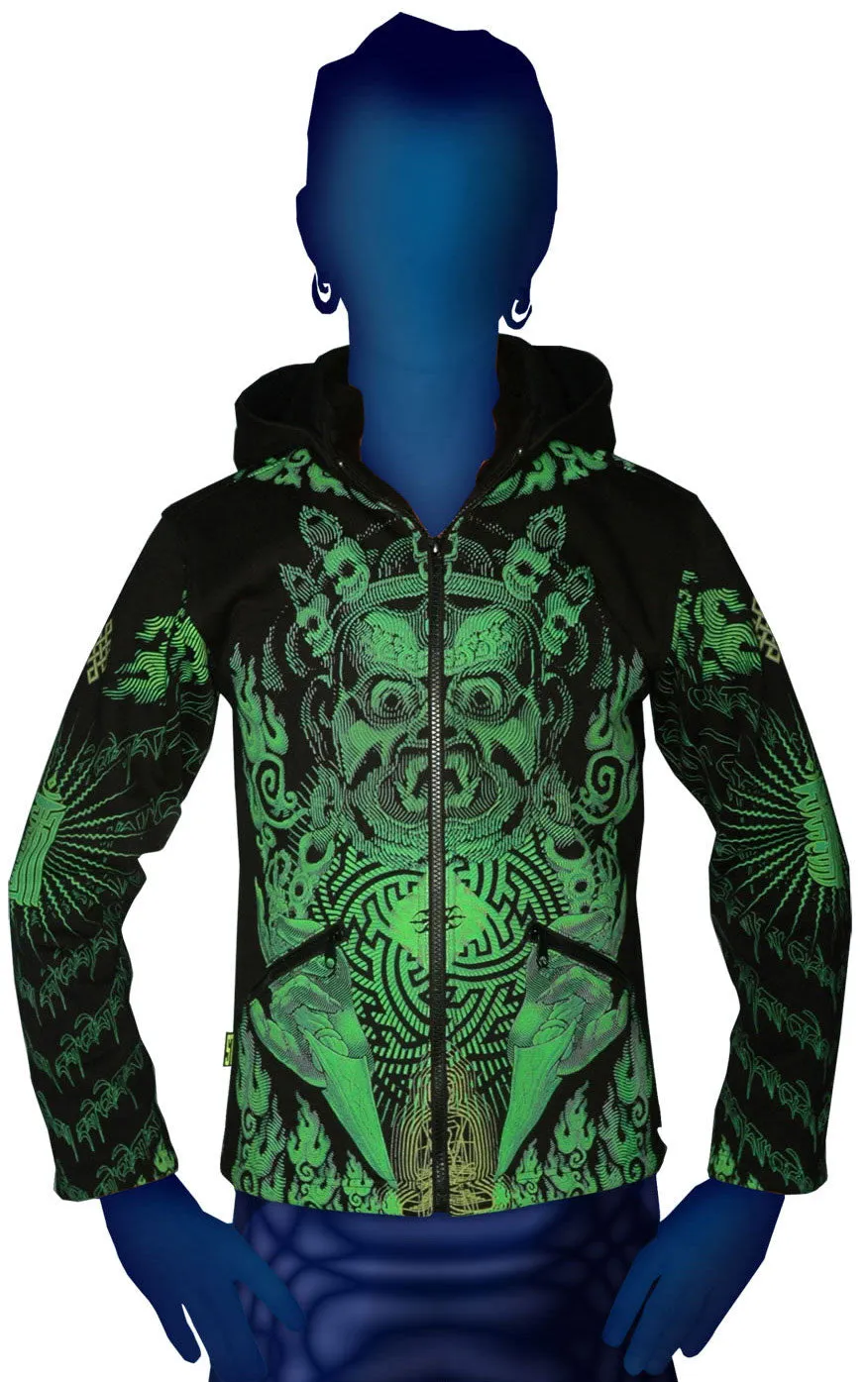 Morph Jacket Pixie Hood : Lime Mahakala