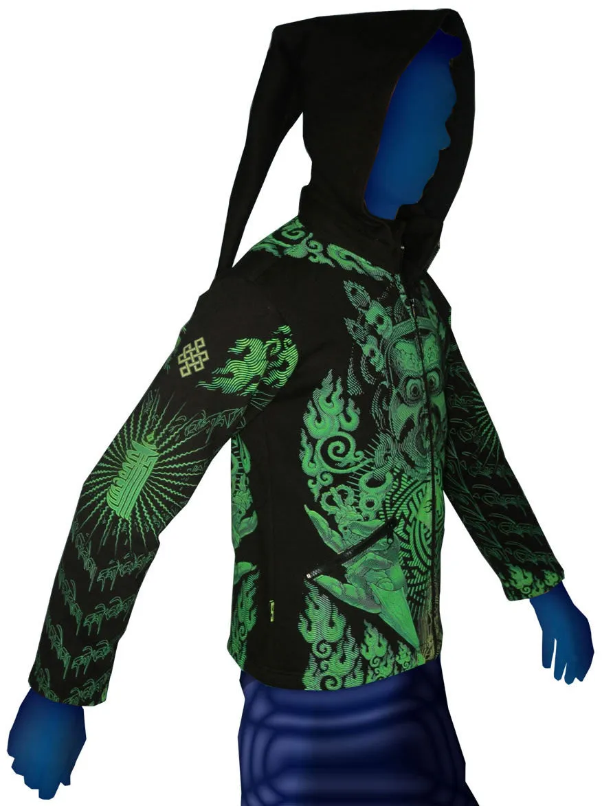 Morph Jacket Pixie Hood : Lime Mahakala