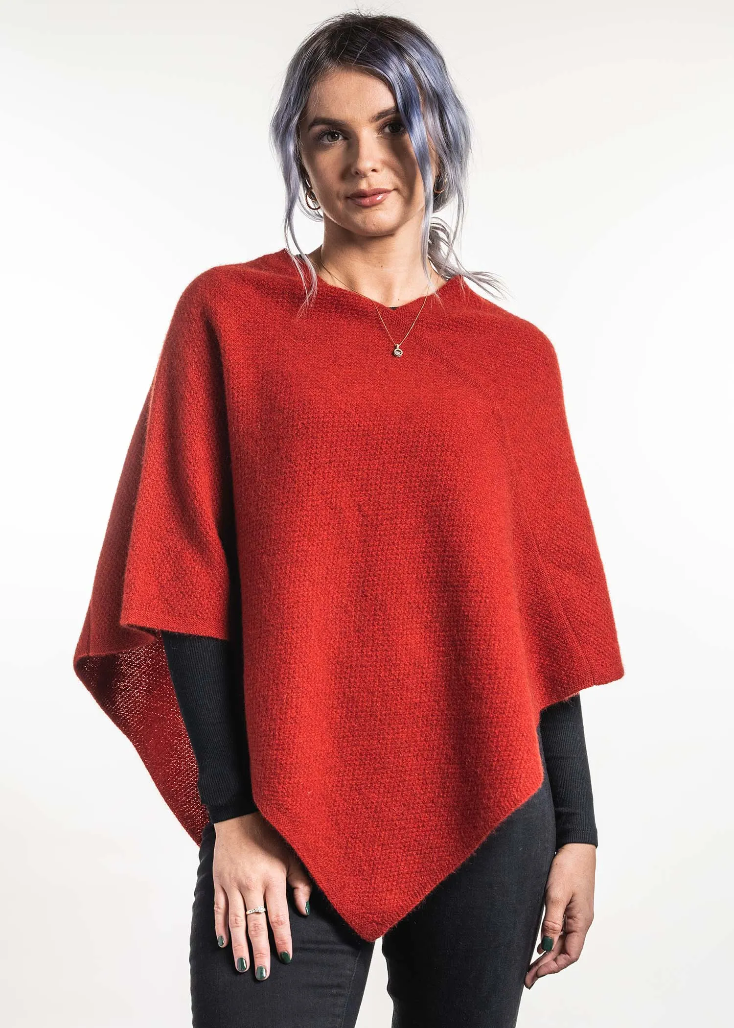 MOSS STITCH PONCHO