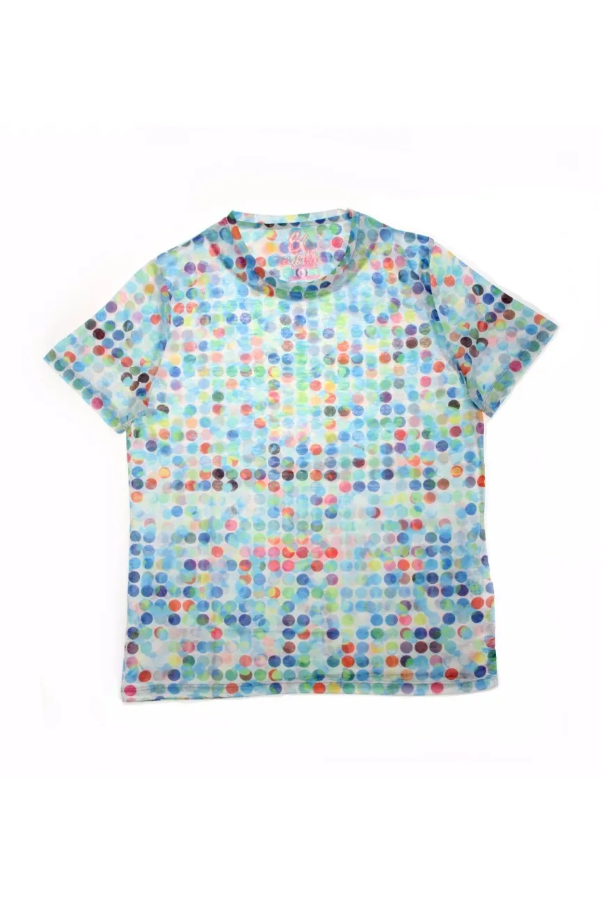 Multi Dots Print T-Shirts