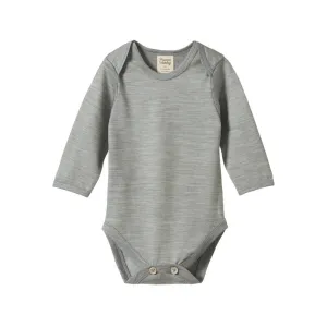 Nature Baby Merino Ess LS Bodysuit - Grey Marl