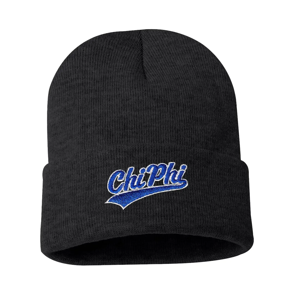 New! Chi Phi Signature Charcoal Beanie