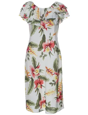 Off Shoulder Short Hawaiian Dress Orchid Pua