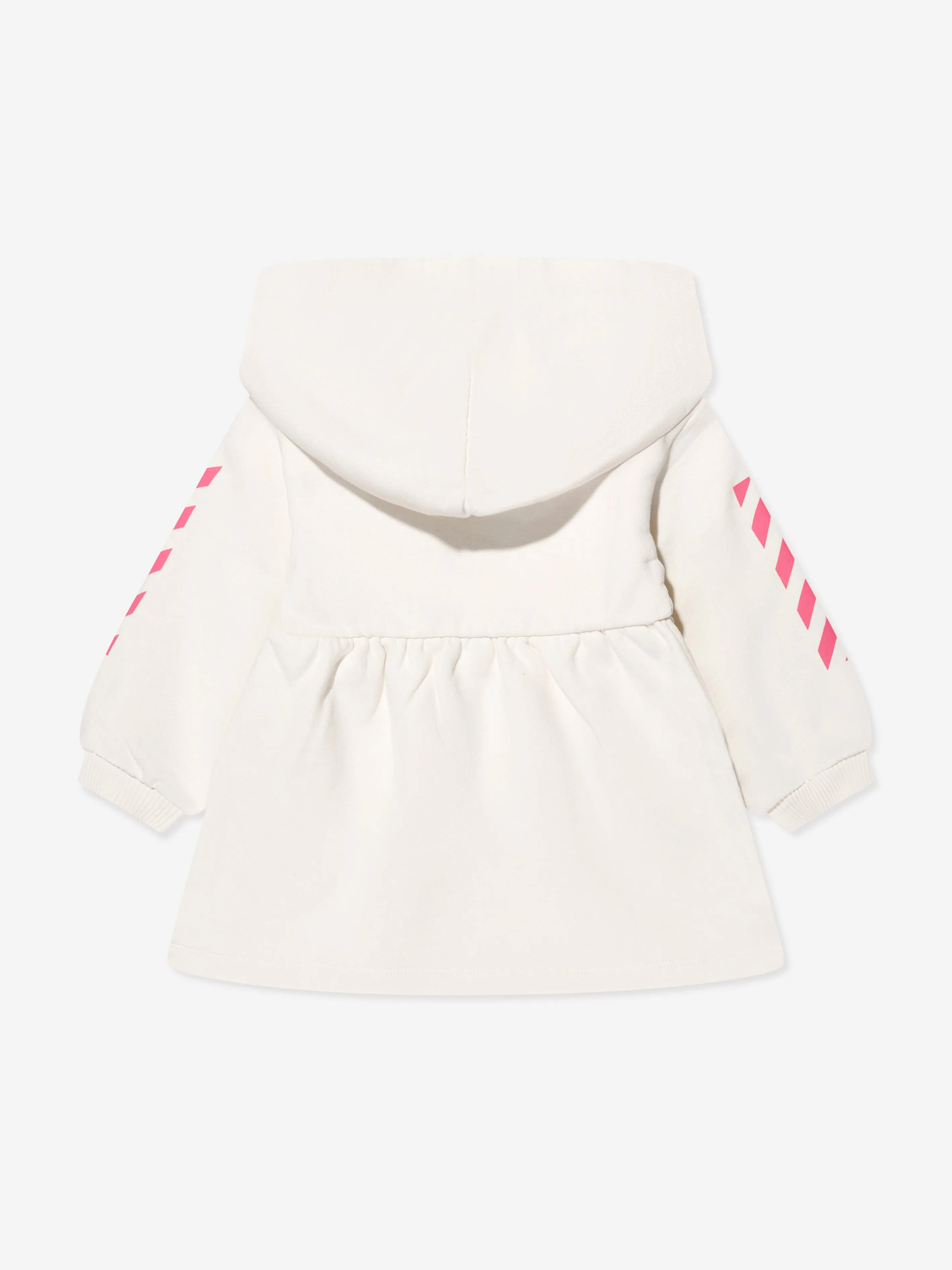 Off-White Baby Girls Hooded Sweater Dress in Ivory