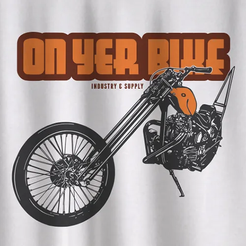 ON YER BIKE RETRO CHOPPER T-SHIRT