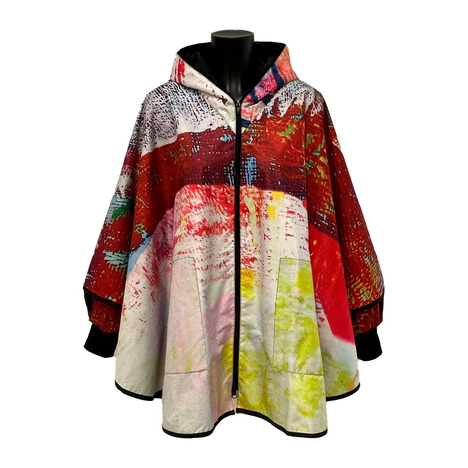 Printed Poncho Mum Paint