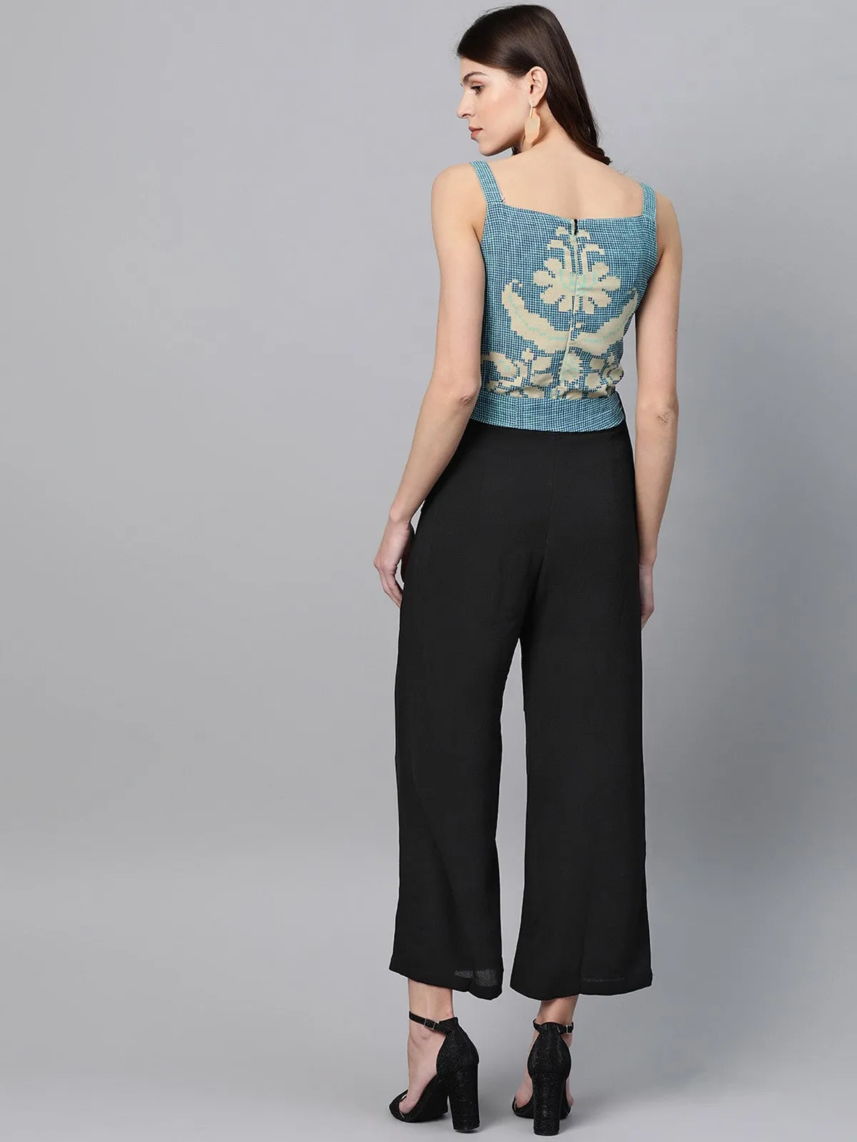 Printed Yoke Jumpsuit