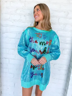 Queen Of Sparkles Most Sparkly Time Of Year Sweater Dress