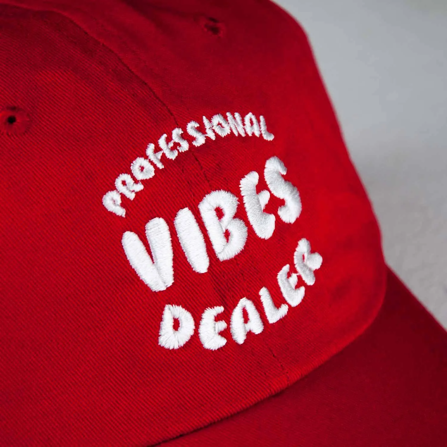 "Professional Vibes Dealer" Dad Cap - Red