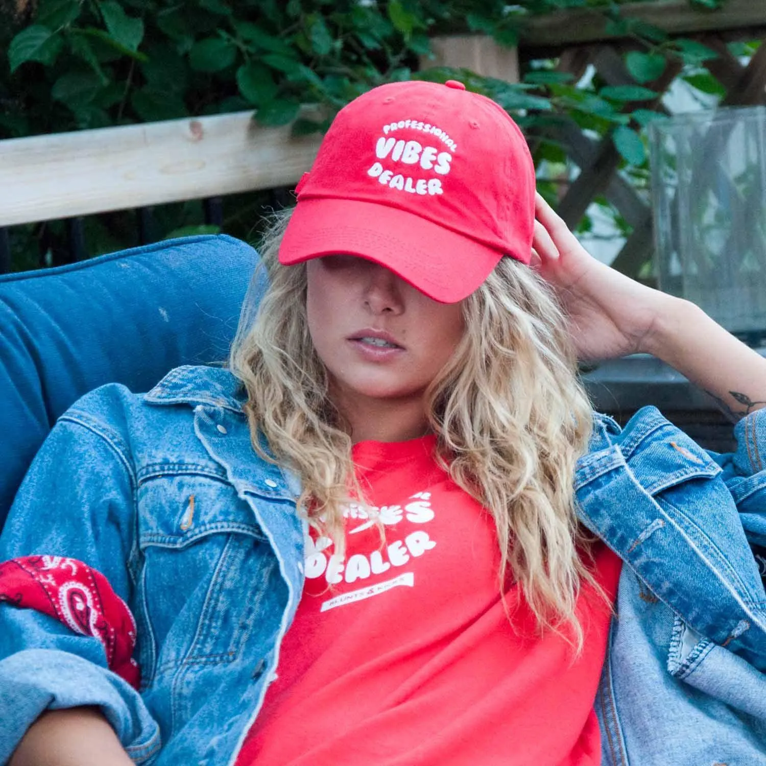 "Professional Vibes Dealer" Dad Cap - Red