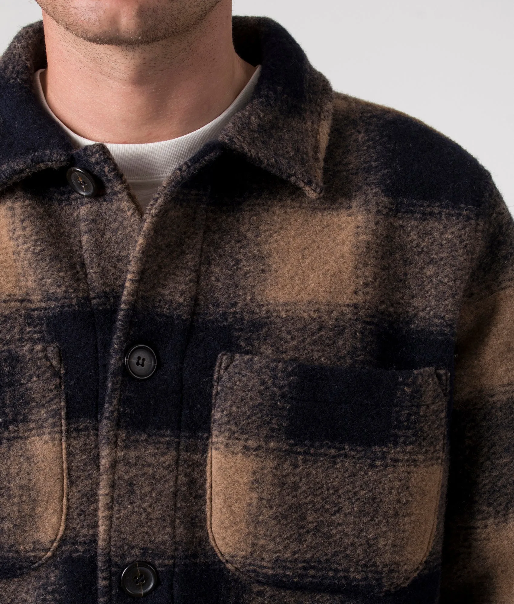 Relaxed Fit Merino Fleece Lumber Jacket