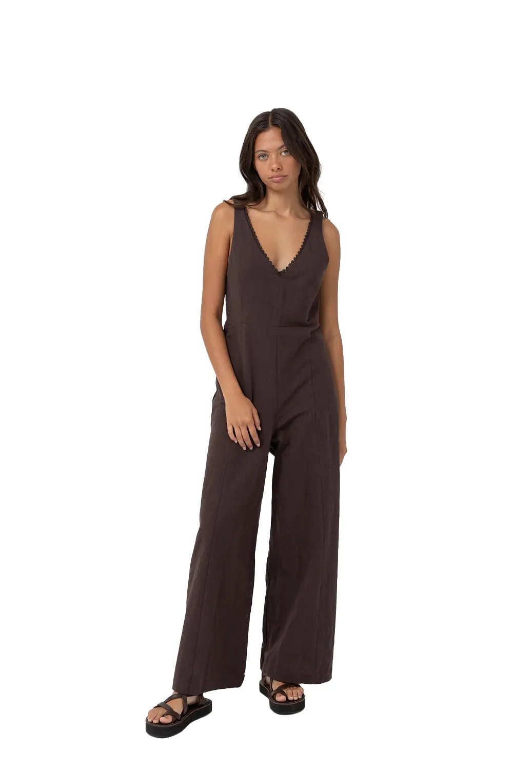 Rhythm Womens Dawn Wide Leg Jumpsuit