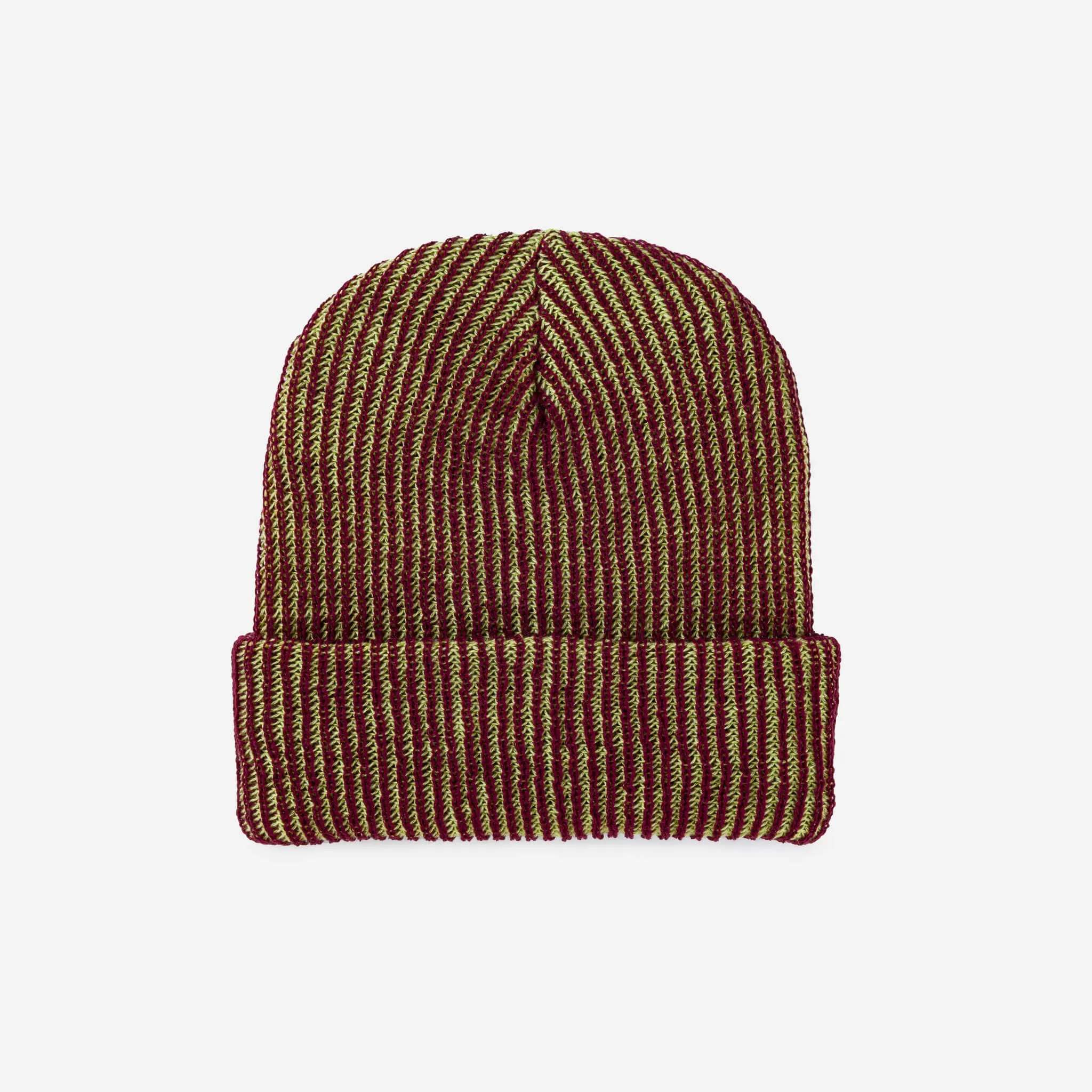 Rib Knit Beanie - Cobalt Rust