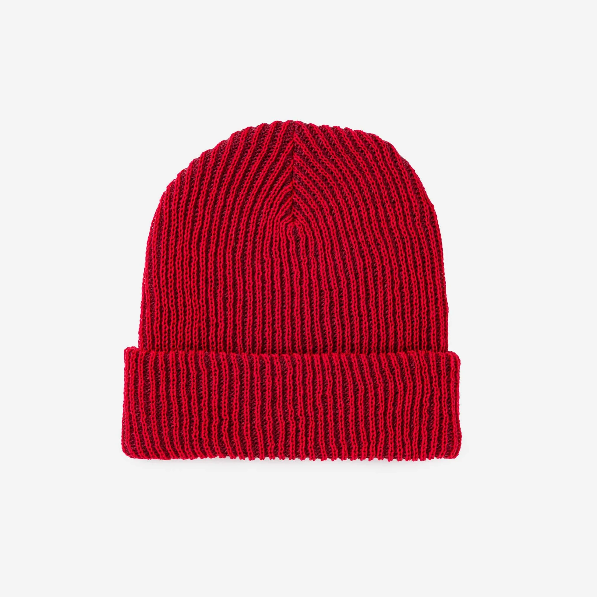 Rib Knit Beanie - Cobalt Rust