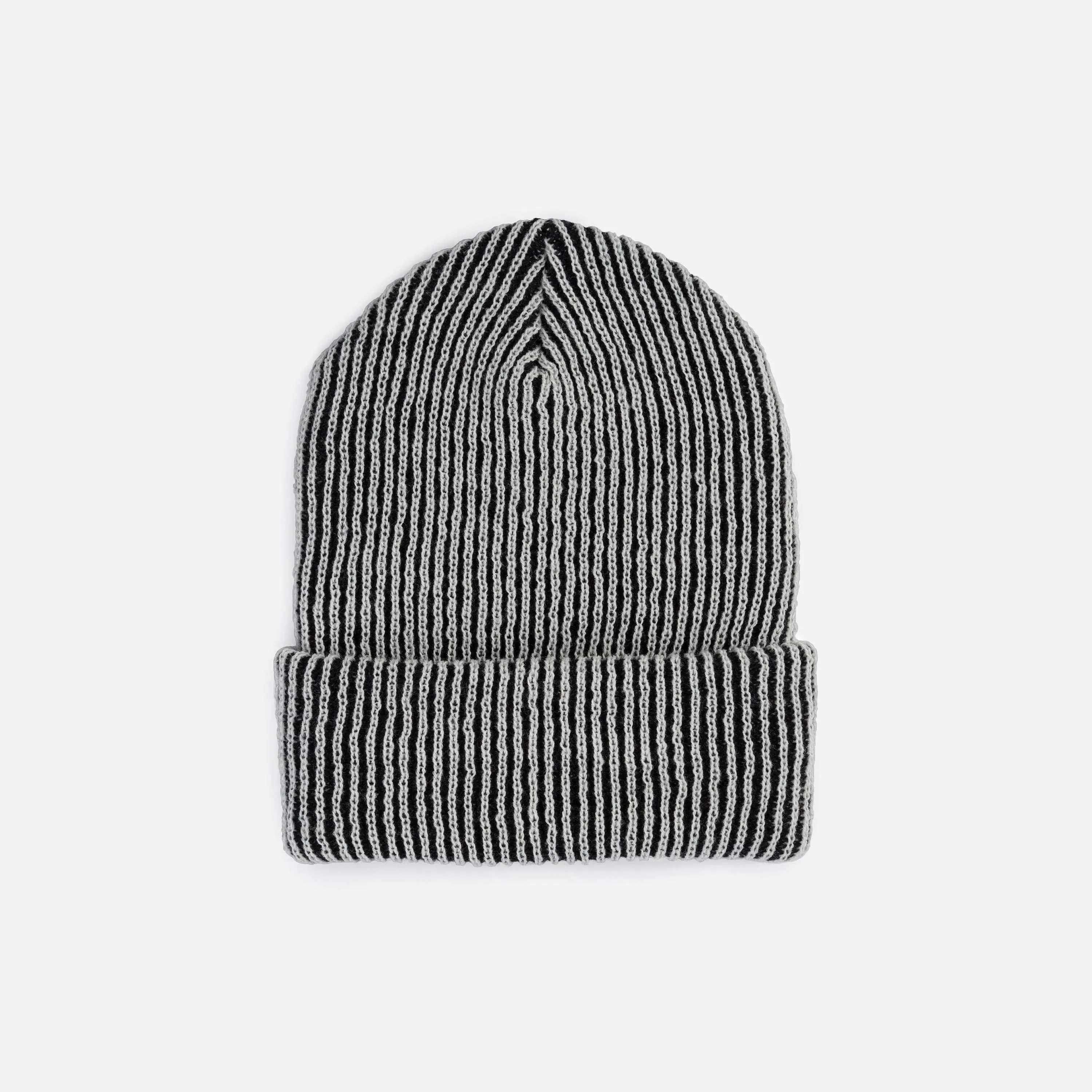 Rib Knit Beanie - Cobalt Rust