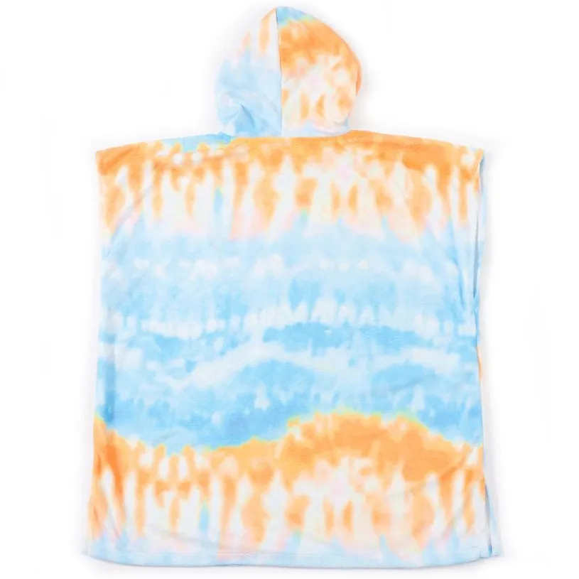 Rip Curl Youth Print Hooded Towel Changing Poncho - Blue/White