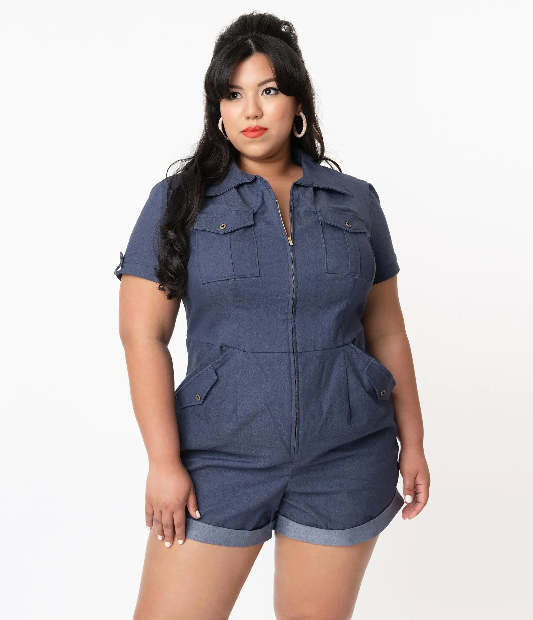 Rivetingly Retro Jean Romper