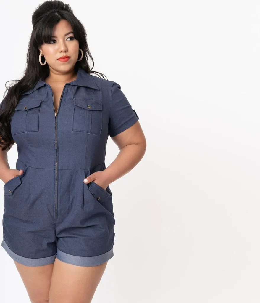 Rivetingly Retro Jean Romper