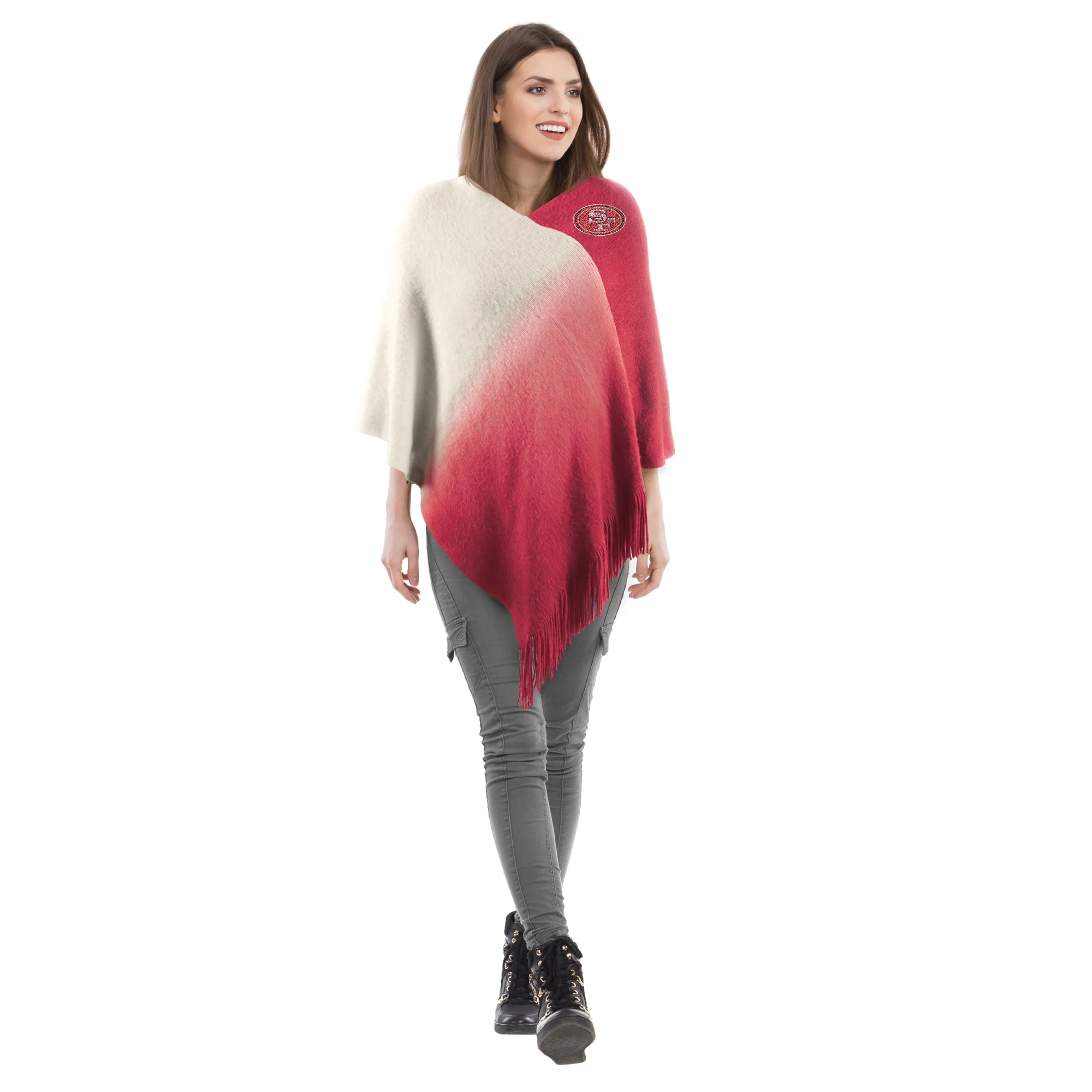 San Francisco 49ers Dip Dye Poncho