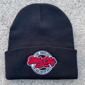 Script Logo Beanie (black/red)