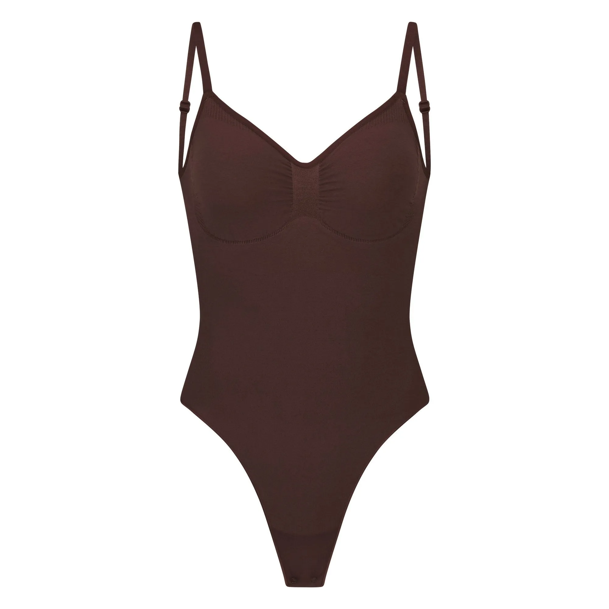 SEAMLESS SCULPT LOW BACK THONG BODYSUIT | COCOA